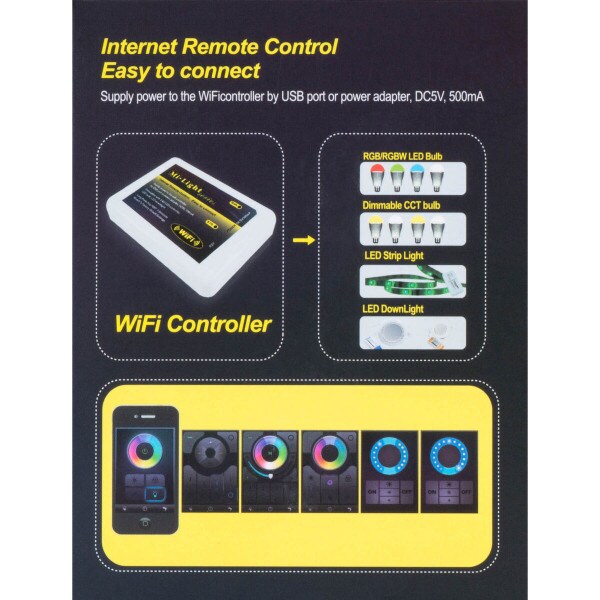 Main product image for Milight WiFi RGBW LED Light Bulb Controller for iOS 073-161